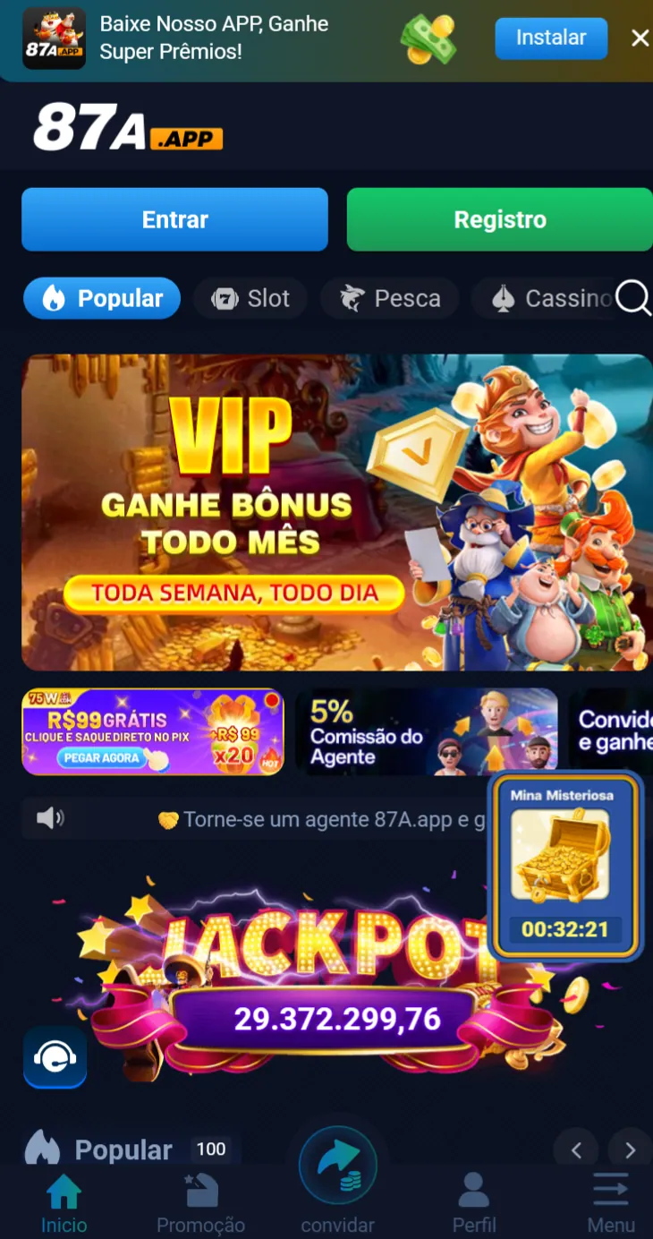 87a Descubra slots populares Entre no Jogo